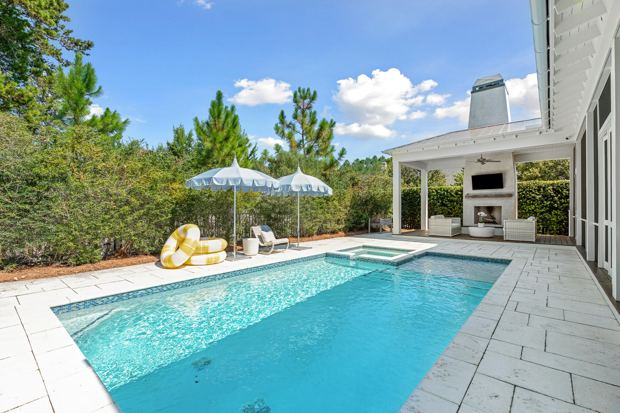 16 Medley Street Inlet Beach, FL 32461 - Photo 32 of 84 a view of a house with backyard sitting area and garden