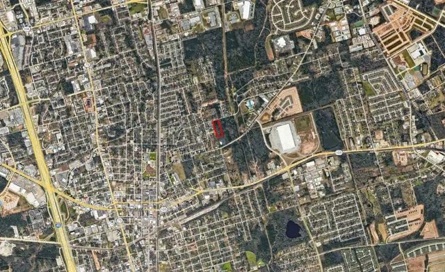 view of a brick building