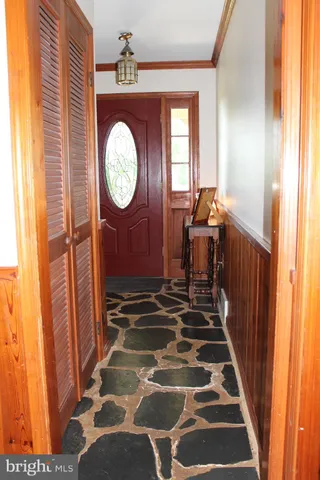 a view of a lake with a big yard