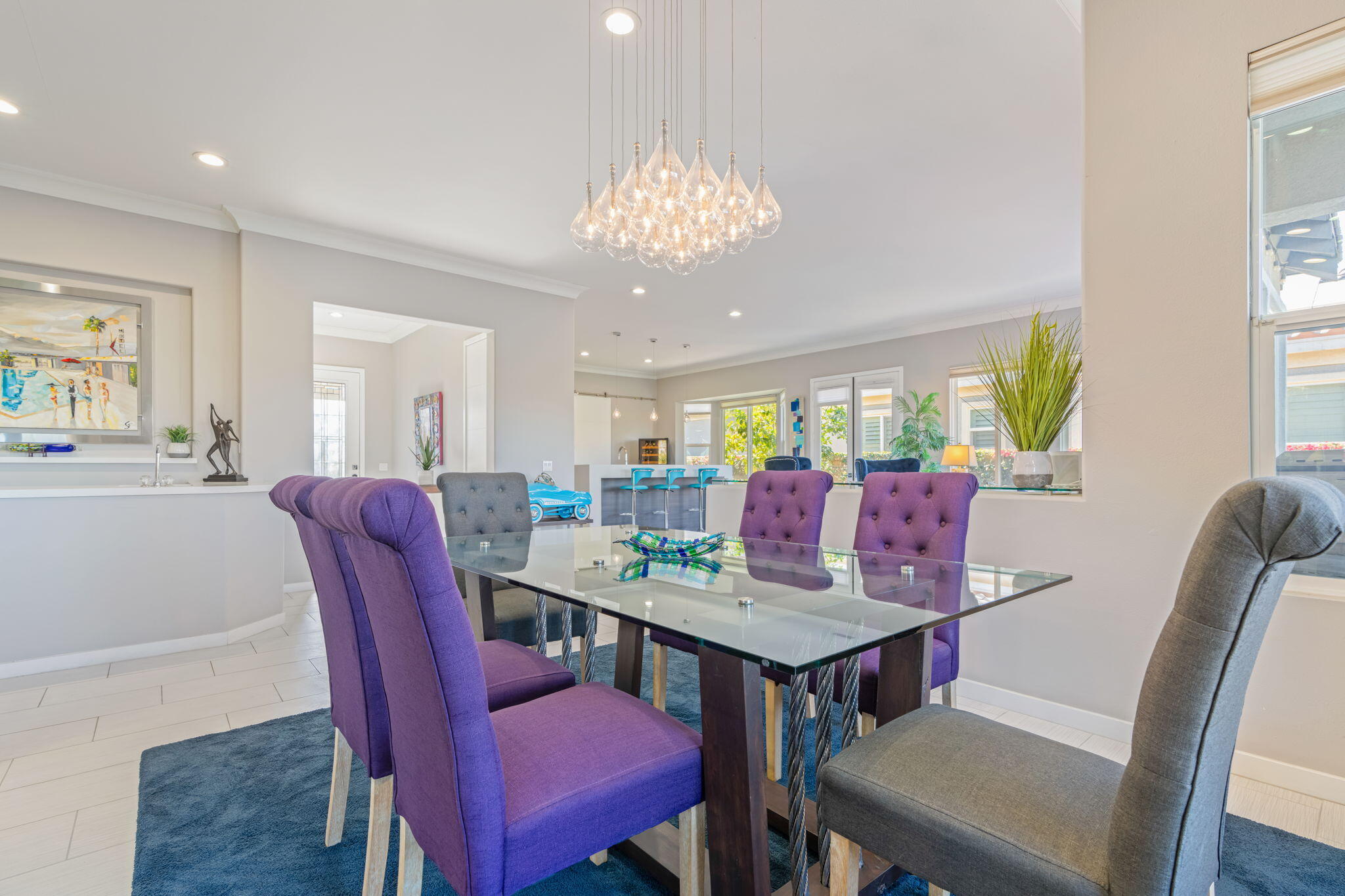 2 Pyramid Lake Court Rancho Mirage, CA 92270 - Photo 9 of 49 a view of a dining room with furniture window and wooden floor