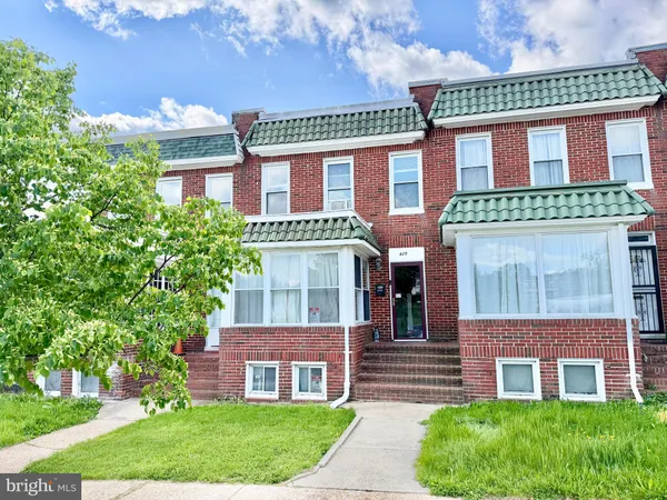front view of a brick building