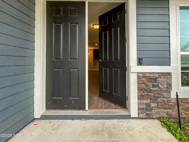 a view of front door of house