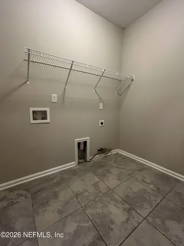 an empty room with closet