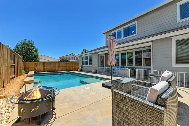 a view of a house with patio