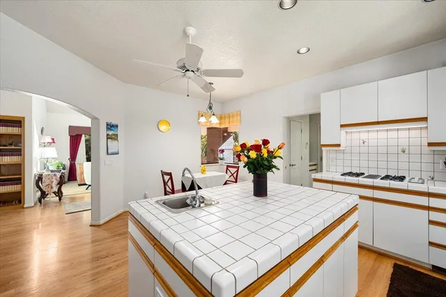 a living room with furniture and a couch