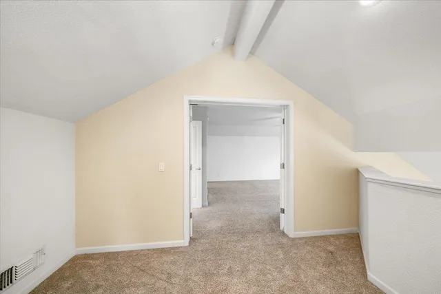 a view of outdoor space with trees all around