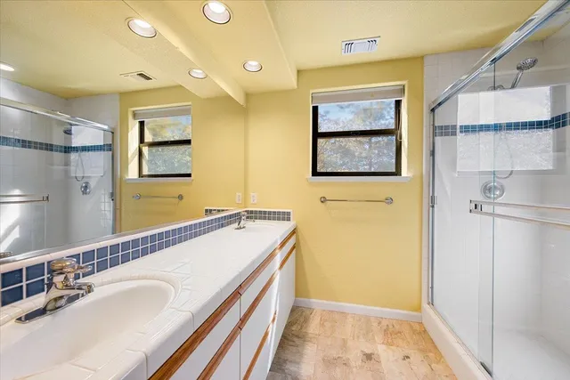 a view of lake and mountain