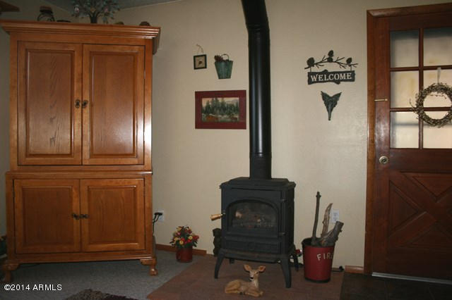 6329 Quail Cove Road Pine, AZ 85544 - Photo 6 of 26 Gaslog stove in Greatroom