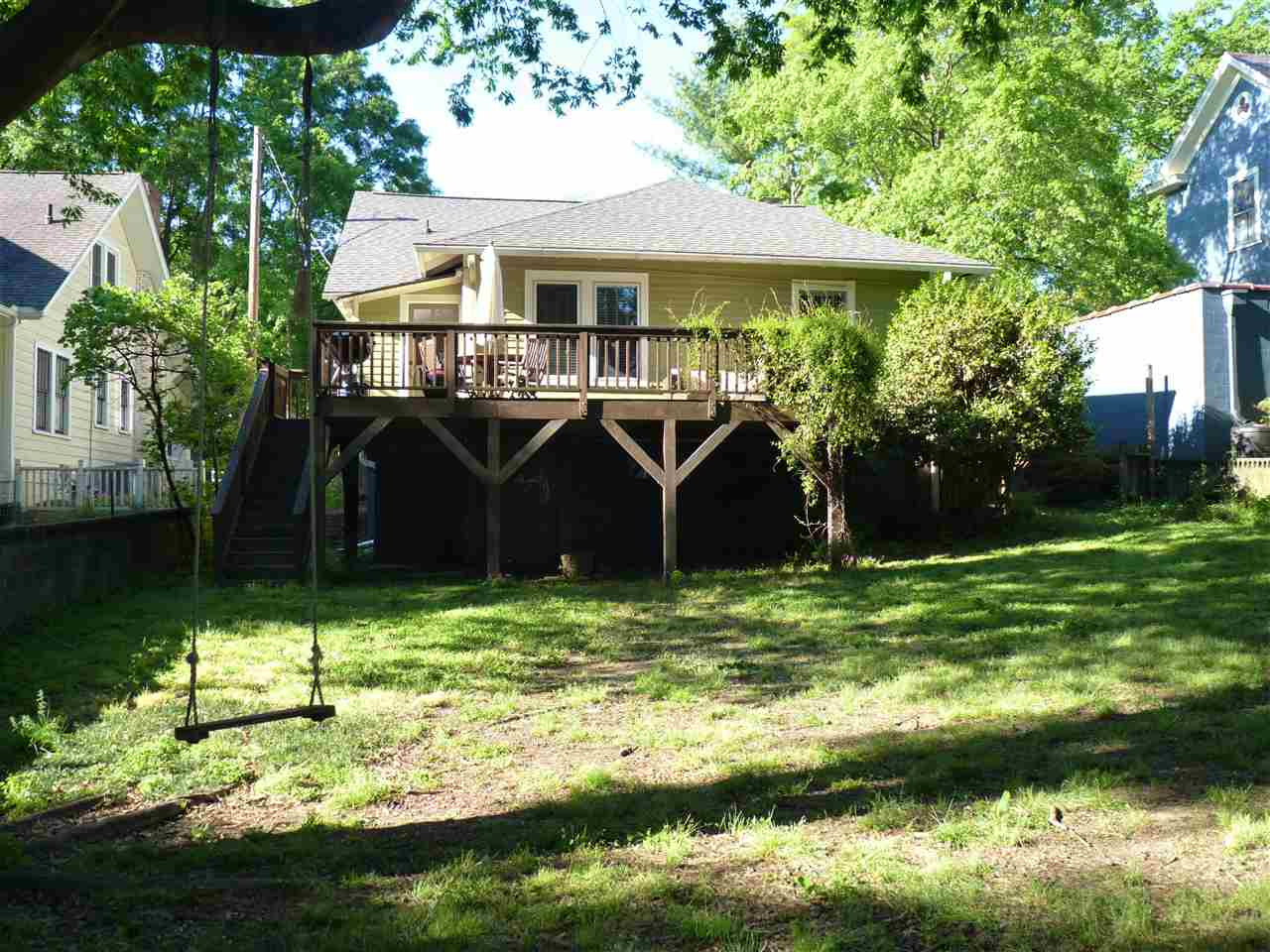 807 West South Street Raleigh, NC 27603 - Photo 27 of 30 Cute swing in the tree, large deck, huge shed, flat back yard = perfection! Exterior Back
