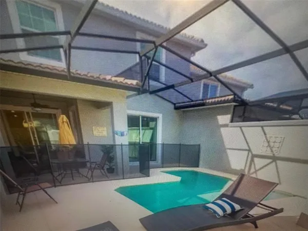 a view of outdoor space with seating area