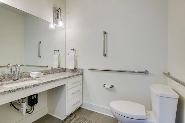 a picture of a bench in front of door