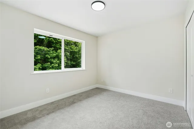 an empty room with a window