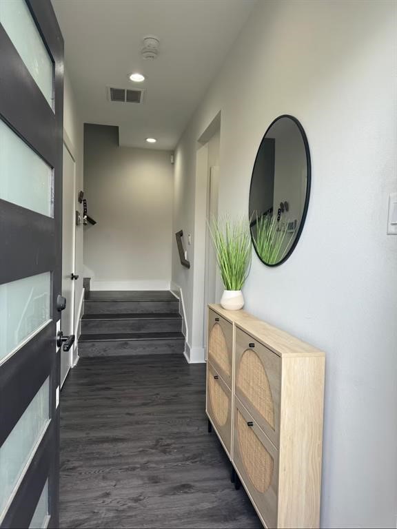 3610 Dreyfus Street, Unit A Houston, TX 77021 - Photo 2 of 20 a bathroom with a double vanity sink and a mirror