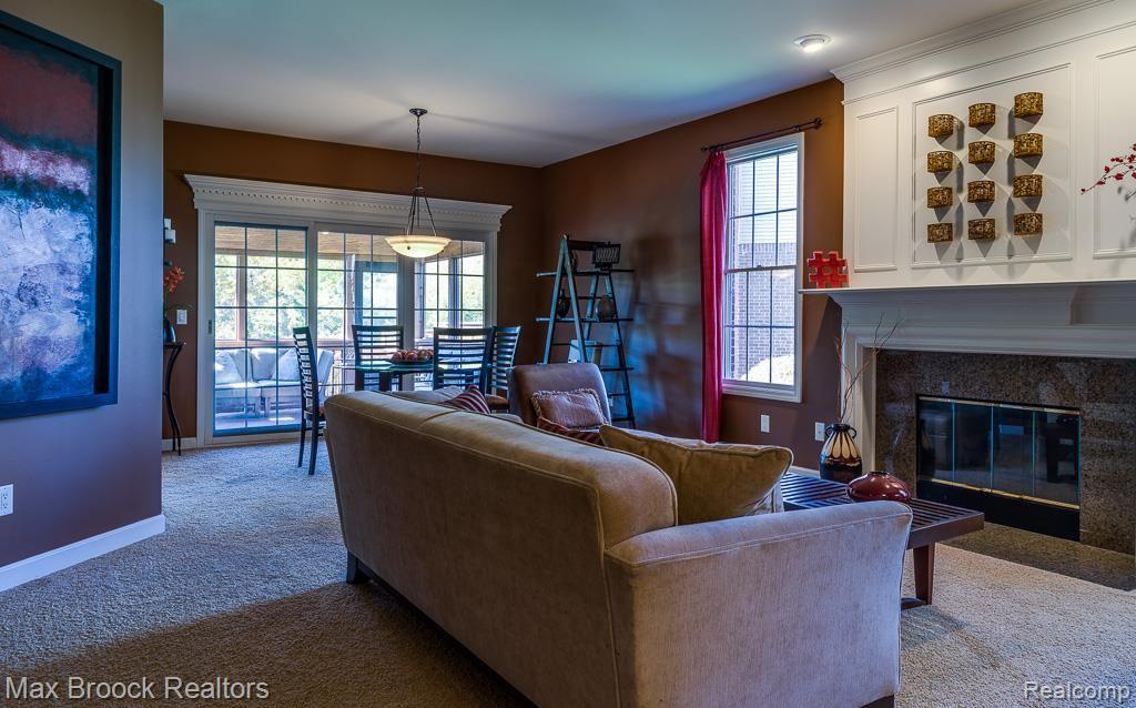 5110 Belmonte Drive, Unit 3 Rochester, MI 48306 - Photo 3 of 21 Living Room with Fireplace