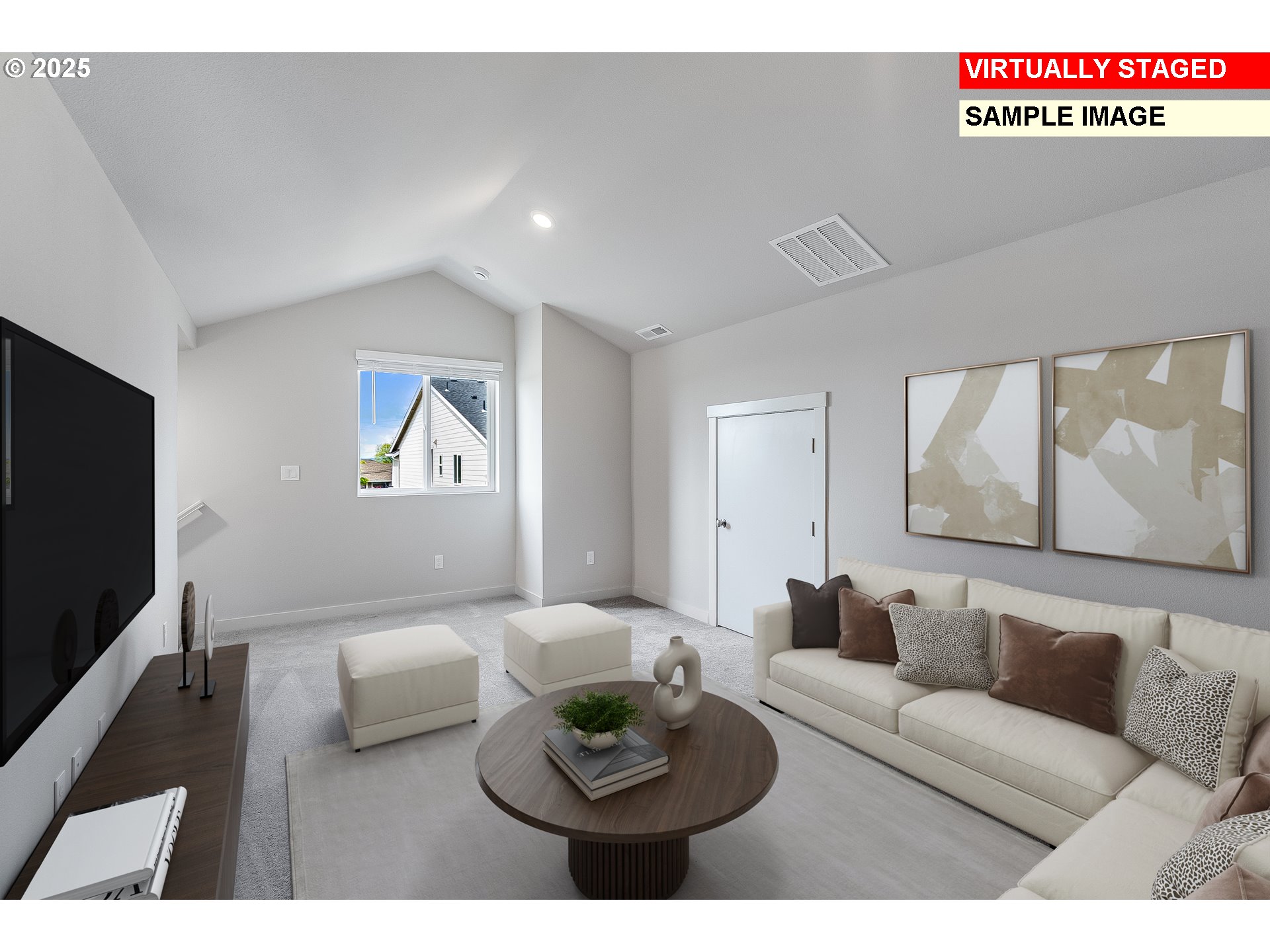 4021 Southwest McKinley Street Gresham, OR 97080 - Photo 19 of 25 a living room with furniture and a flat screen tv