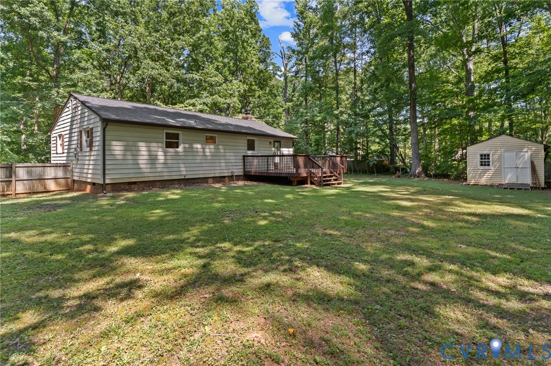 2448 Mountain View Road Powhatan, VA 23139 - Photo 22 of 29 Back yard showing detached shed