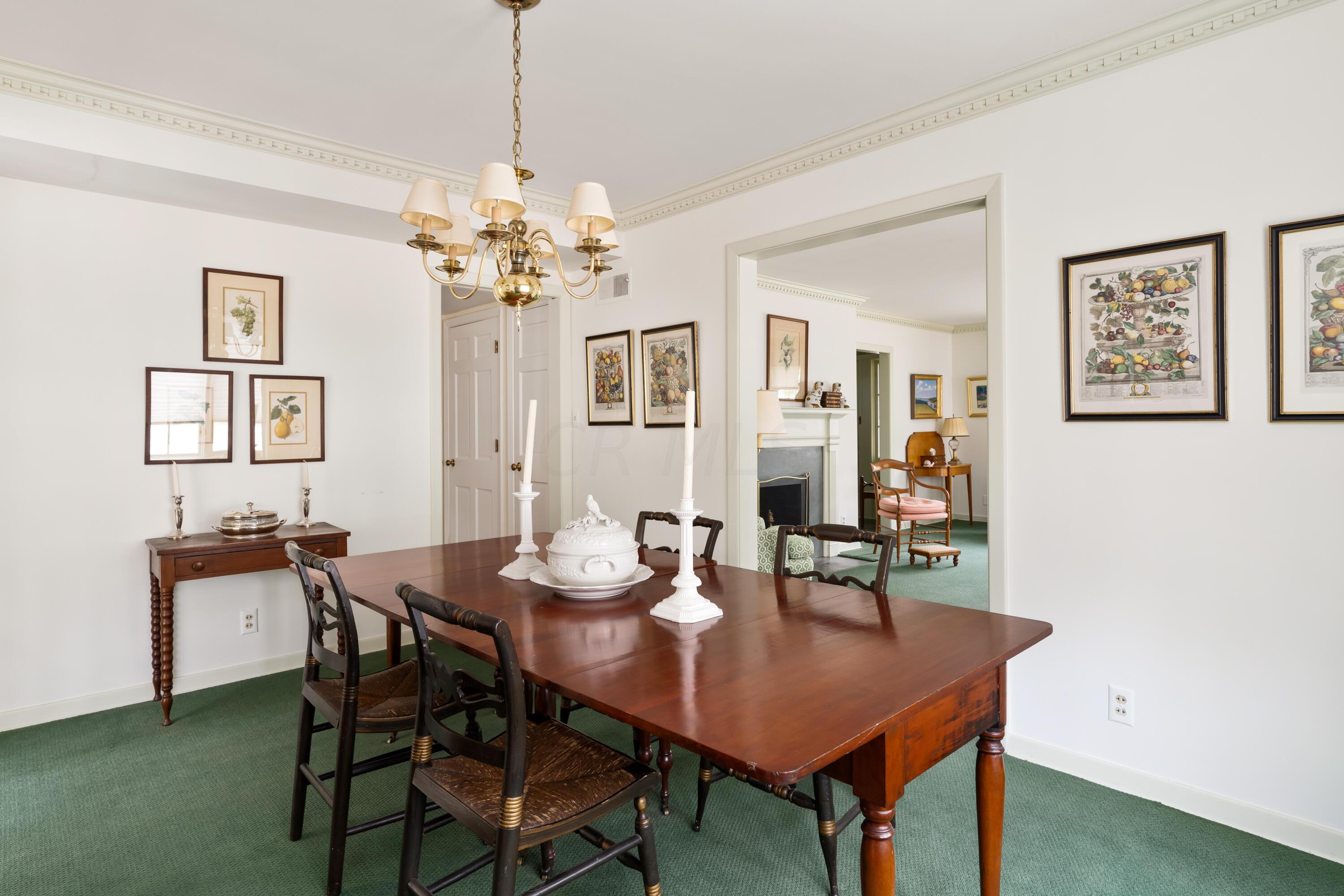 1951 Beverly Road Columbus, OH 43221 - Photo 13 of 48 Dentil Molding, brass chandelier