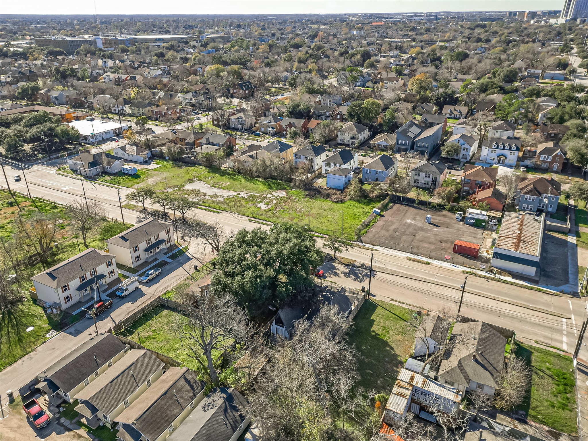 2407 Alabama Street Houston, TX 77004 - Photo 21 of 29 an aerial view of a city with lots of residential buildings