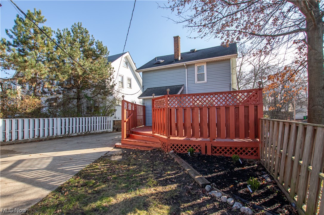 4764 Rockwood Road Cleveland, OH 44125 - Photo 31 of 35 Back of property featuring a wooden deck