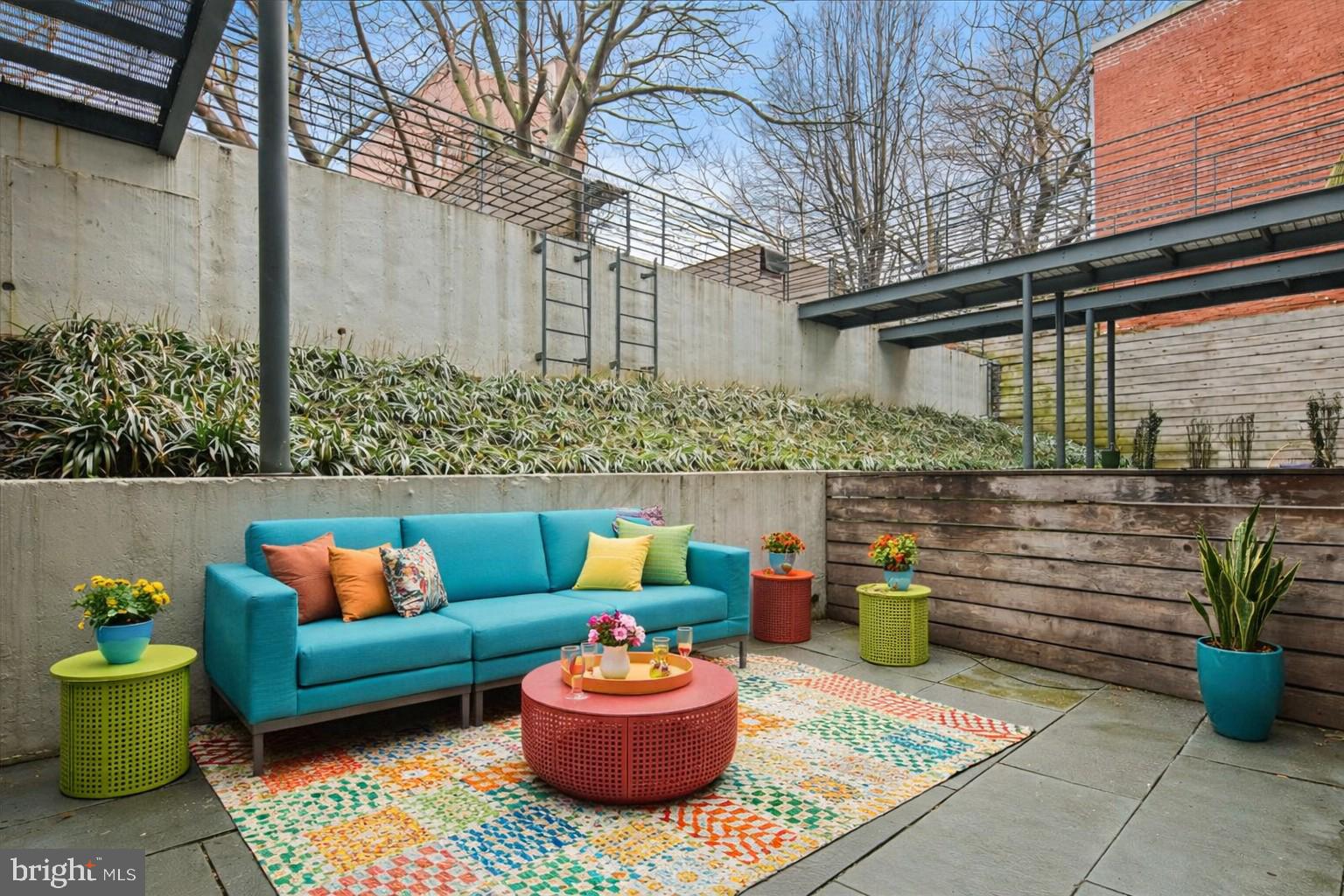 1541 6th Street Northwest, Unit 1 Washington, DC 20001 - Photo 31 of 34 Large Patio Area - Virtually Staged