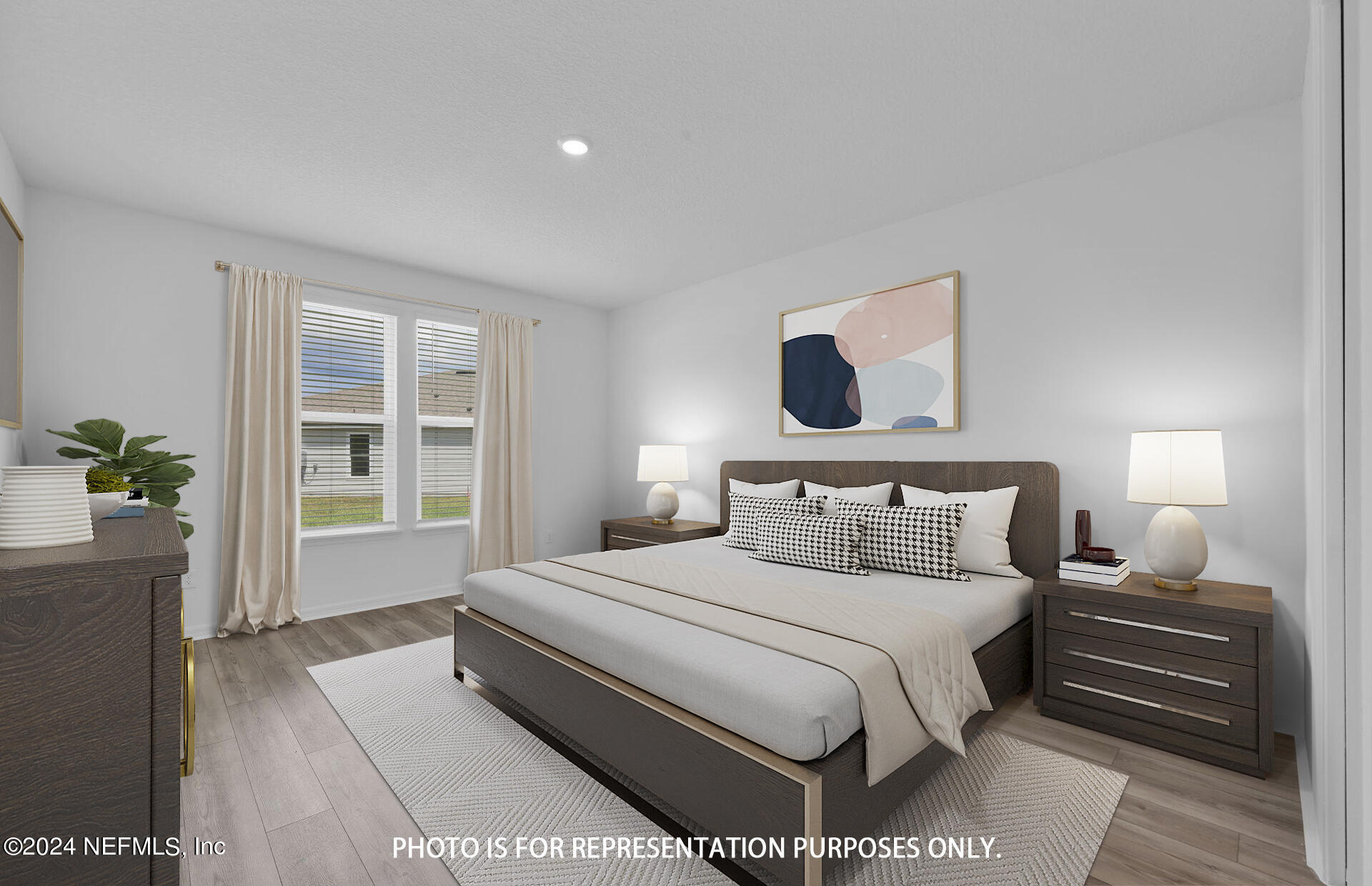 236 Hickory Pine Drive St. Augustine, FL 32092 - Photo 21 of 46 a bedroom with a large bed and a window