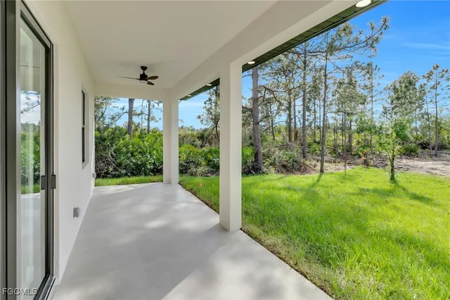 a house view with a garden space
