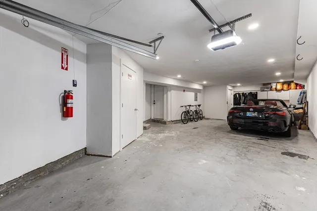 a view of a garage