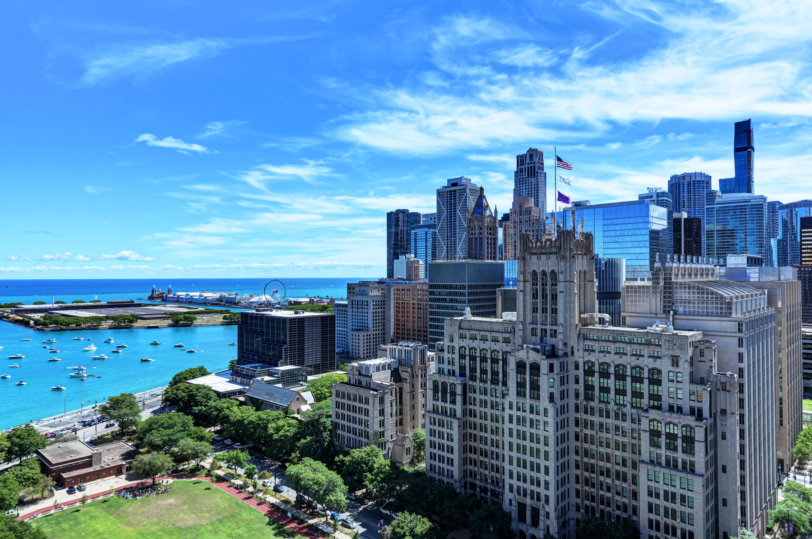 222 East Pearson Street, Unit 203 Chicago, IL 60611 - Photo 28 of 29 a view of a city with buildings