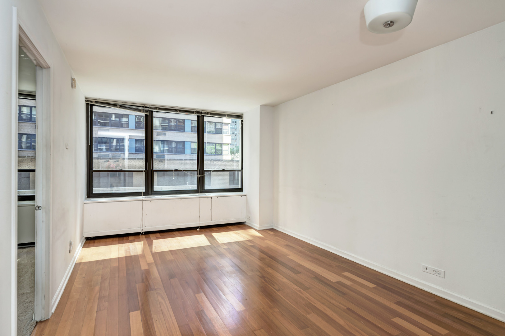 222 East Pearson Street, Unit 203 Chicago, IL 60611 - Photo 6 of 29 wooden floor in an empty room with a window