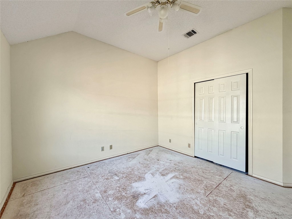 1106 Thistle Trail Cedar Park, TX 78613 - Photo 32 of 37 an empty room with a empty space and a ceiling fan view