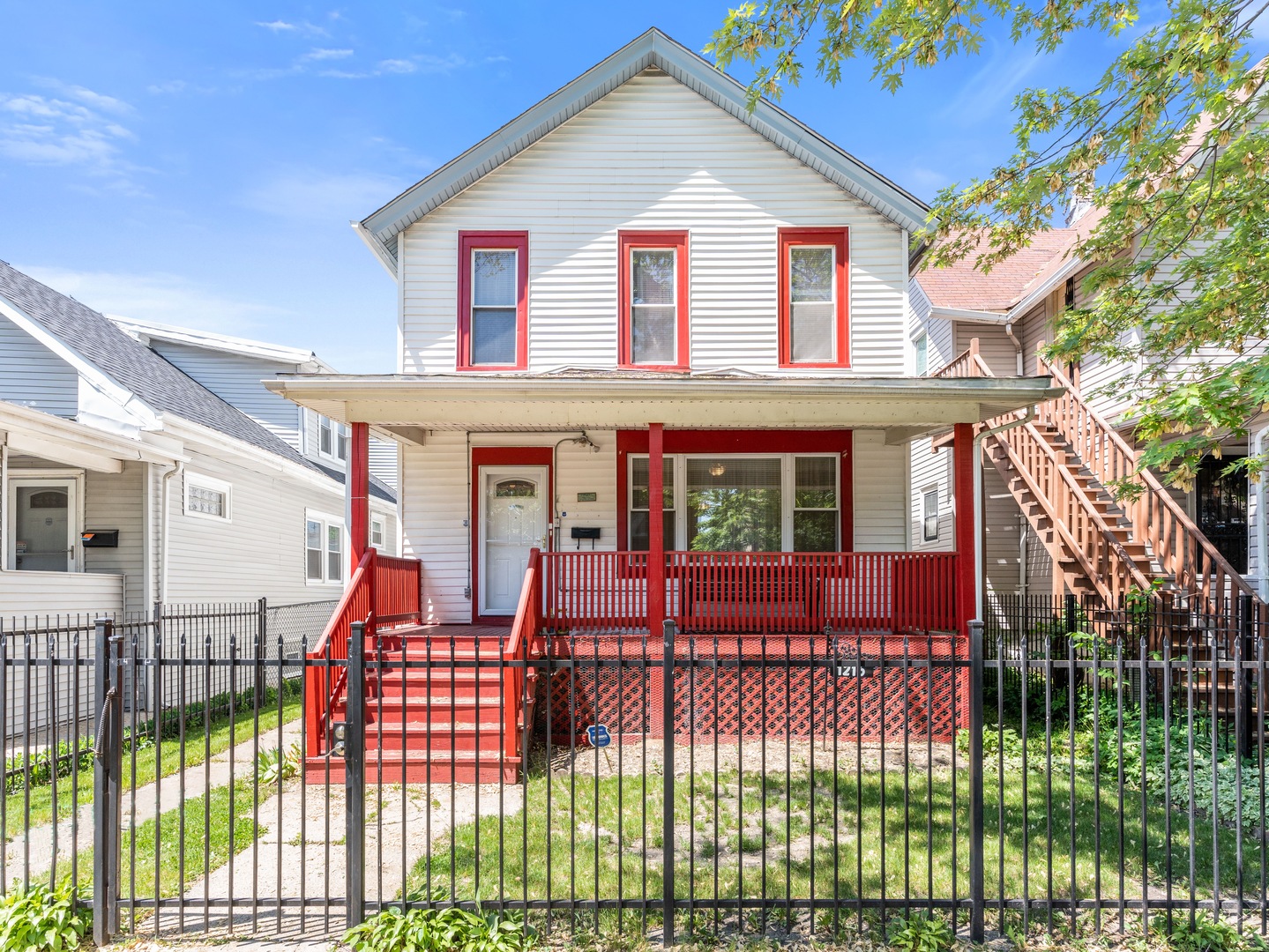 a front view of a house with a porch