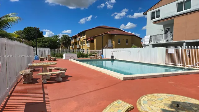 a view of a tennis court with a chair