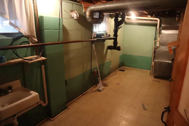 a bathroom with a sink