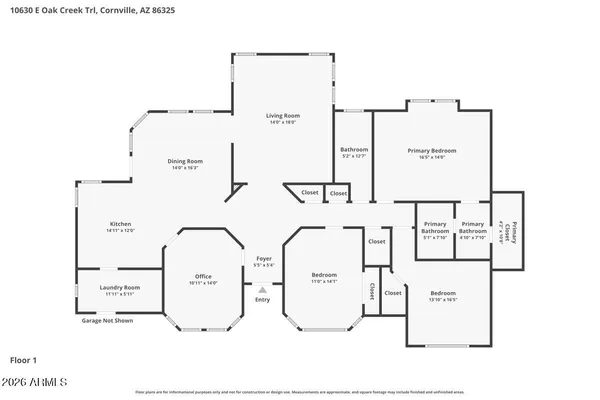 $515,000 | 10630 East Oak Creek Trail, Cornville, AZ 86325