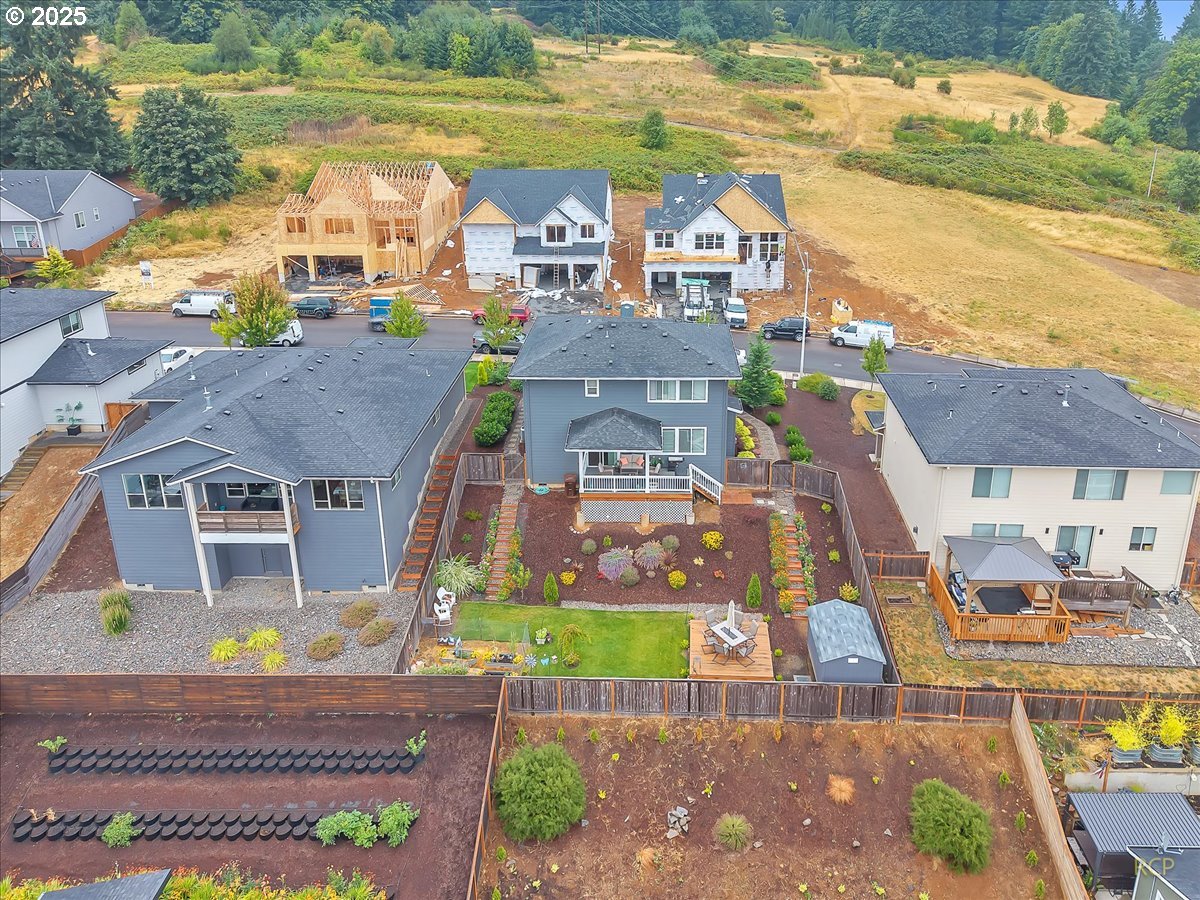 35560 Valley View Drive St. Helens, OR 97051 - Photo 11 of 47 an aerial view of residential houses with outdoor space and ocean view