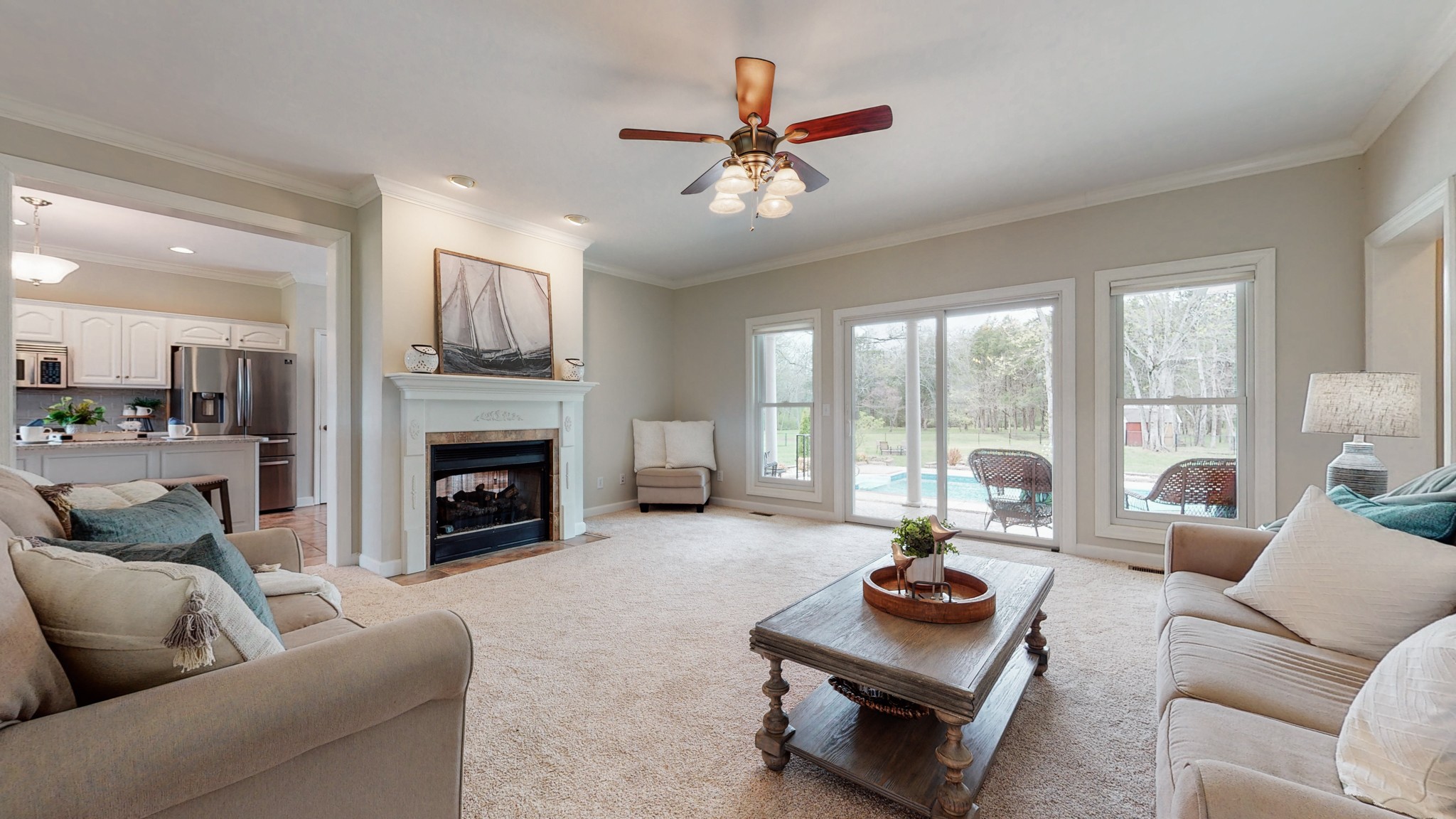 1805 North Lovvorn Road Christiana, TN 37037 - Photo 18 of 54 a living room with furniture and a fireplace