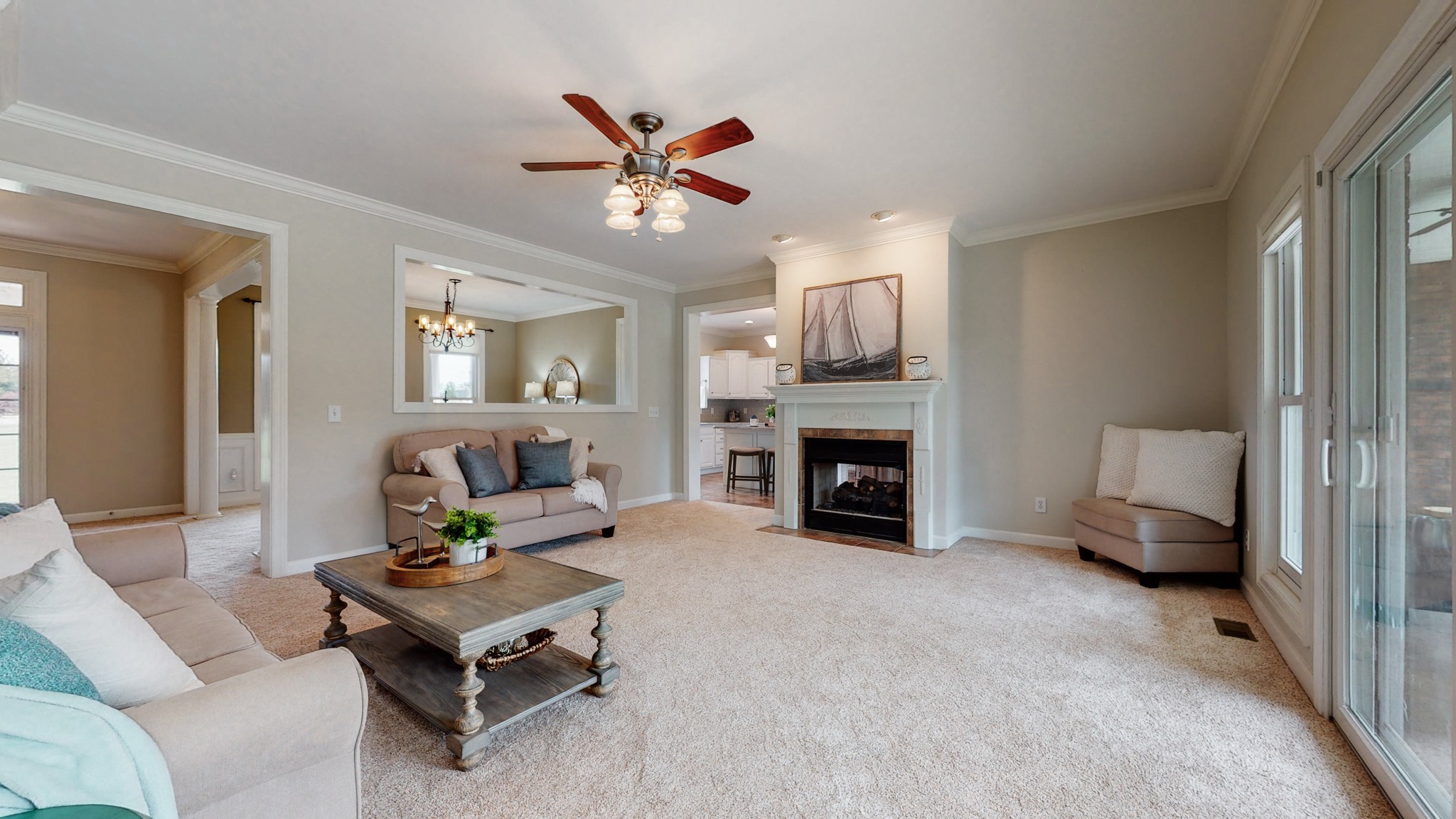 1805 North Lovvorn Road Christiana, TN 37037 - Photo 19 of 54 a living room with furniture and a fireplace