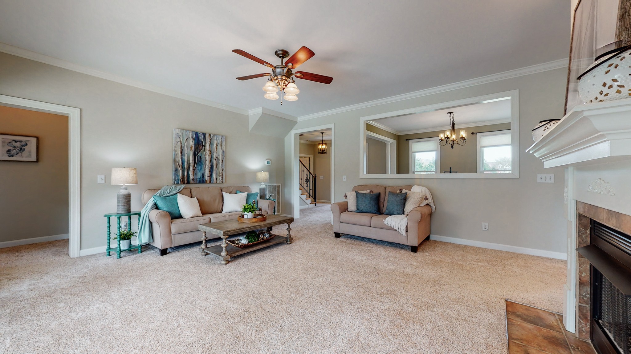 1805 North Lovvorn Road Christiana, TN 37037 - Photo 20 of 54 a living room with furniture and a fireplace