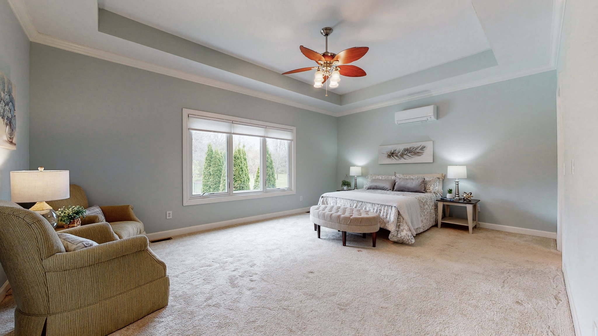 1805 North Lovvorn Road Christiana, TN 37037 - Photo 21 of 54 a spacious bedroom with a bed and a chandelier