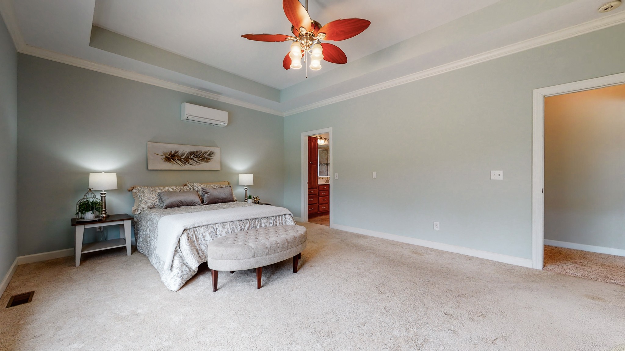 1805 North Lovvorn Road Christiana, TN 37037 - Photo 23 of 54 a bedroom with a bed and a chandelier