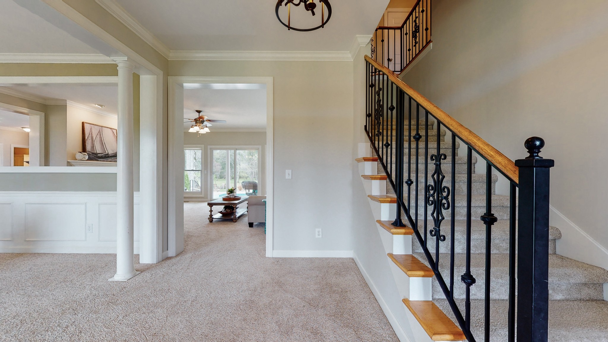 1805 North Lovvorn Road Christiana, TN 37037 - Photo 9 of 54 a view of hallway with livingroom and stairs