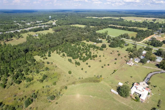 a view of a city with an outdoor space