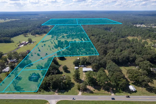 an aerial view of multiple house