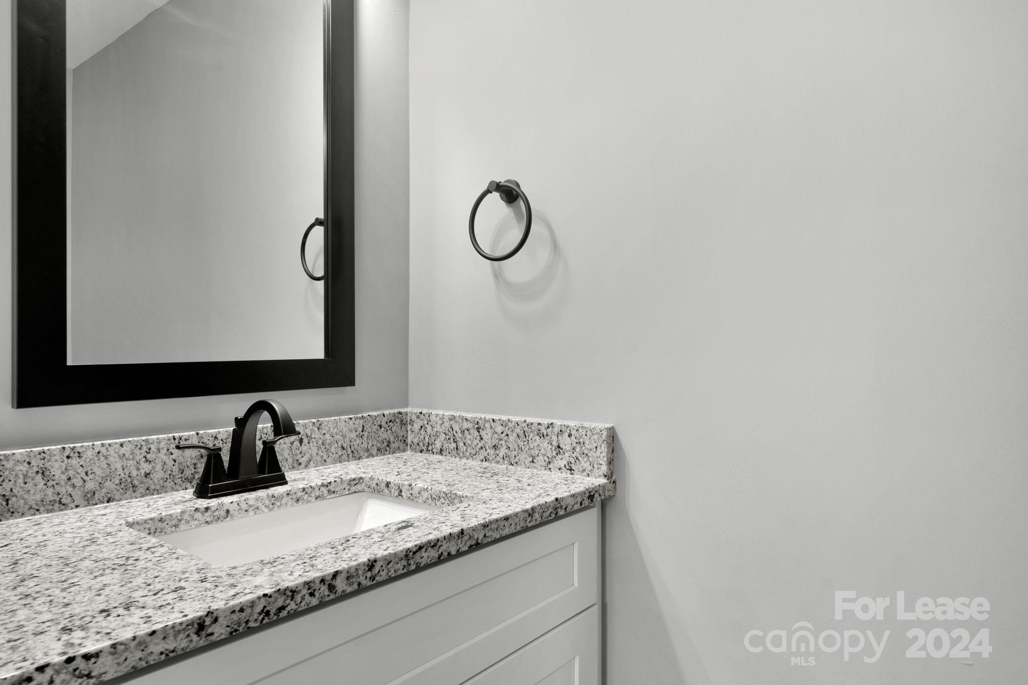 1112 Petes Road Lincolnton, NC 28092 - Photo 11 of 21 a bathroom with a granite countertop sink and a mirror