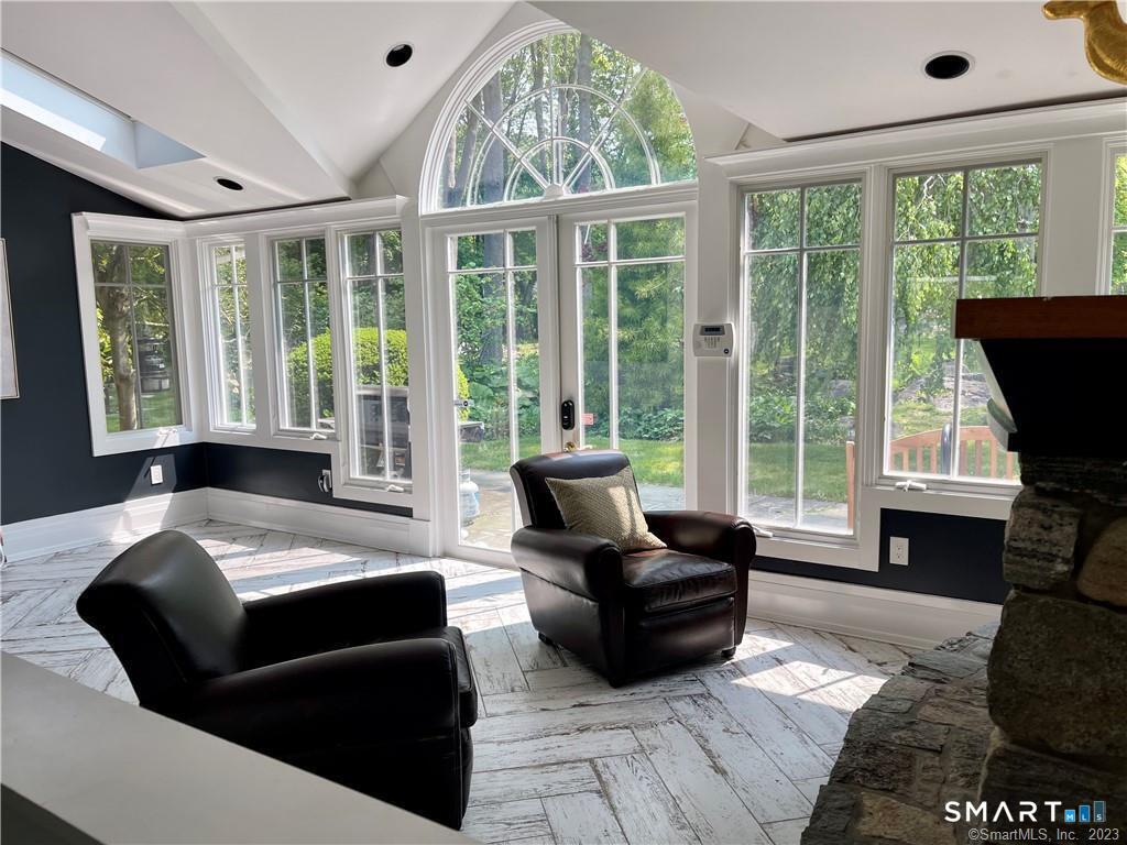 Family Room. Note the doors to the private back patio.