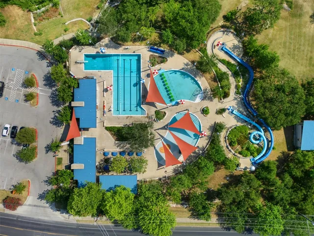 an aerial view of multiple house