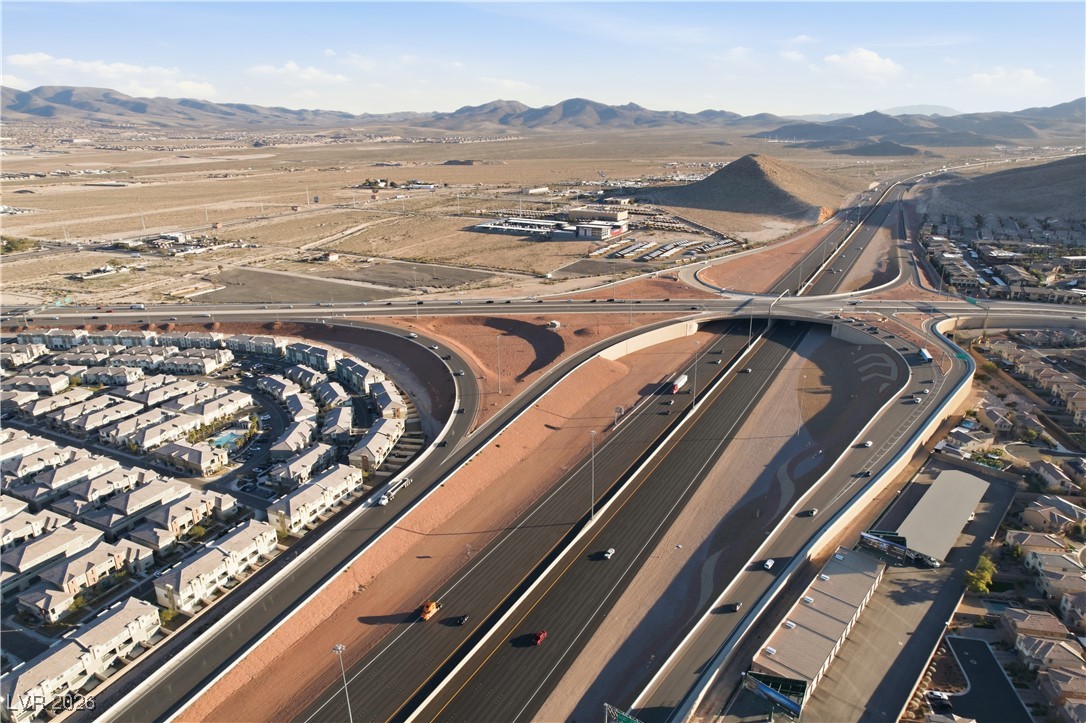 12185 Scarlet Ember Road, Unit 4 Las Vegas, NV 89183 - Photo 35 of 40 Aerial overview of property's location with a mountainous background