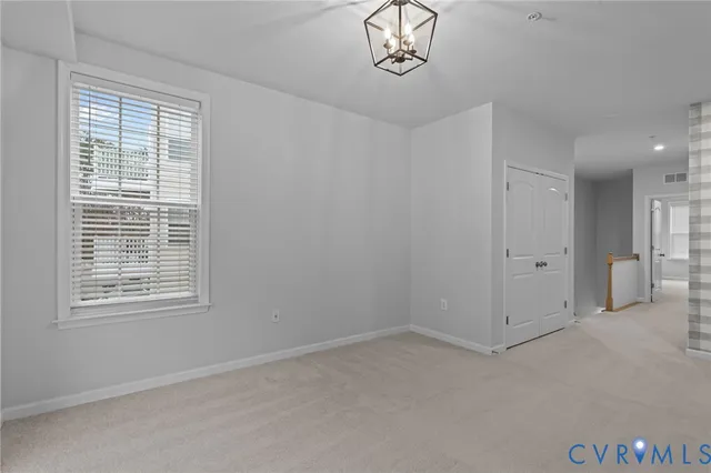 an empty room with a window