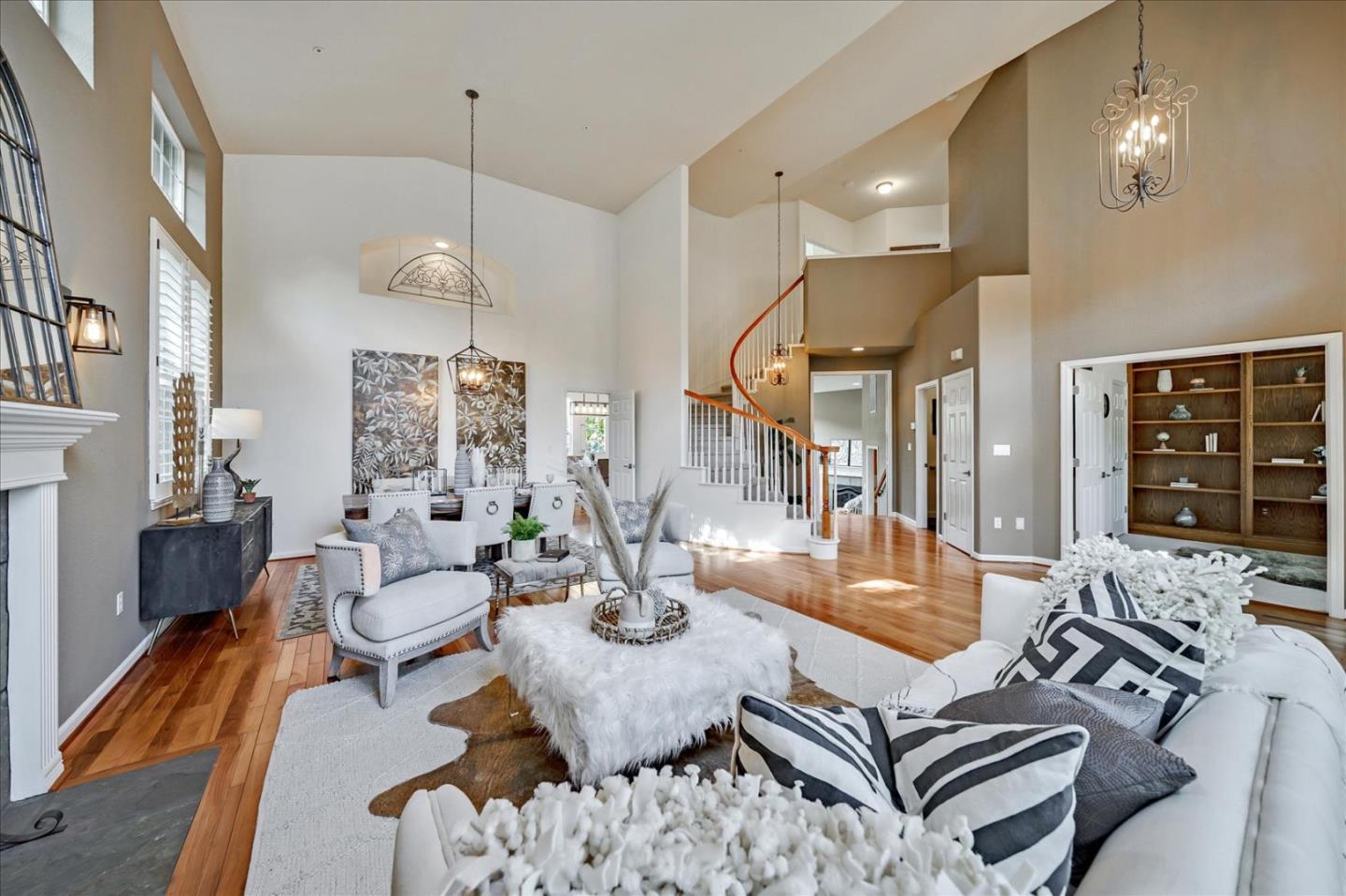 93 Ralston Ranch Road Belmont, CA 94002 - Photo 4 of 49 a living room with furniture and wooden floor