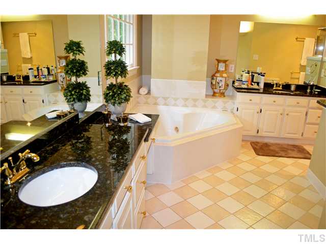 149 Chimney Rise Drive Cary, NC 27511 - Photo 14 of 24 a bathroom with a sink and a mirror